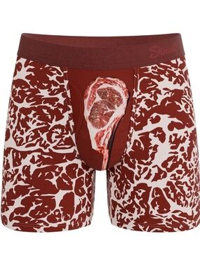 1332 NWT Shinesty Tomahawk Ball Hammock Boxer Brief w/Fly – L – Marbled Meat